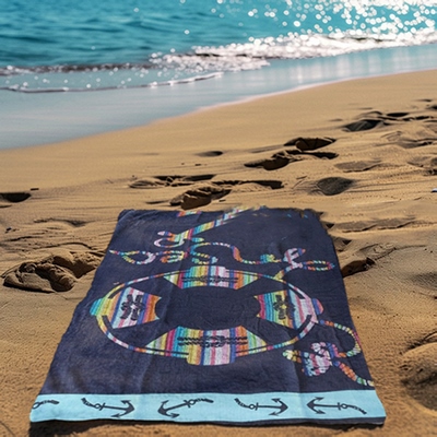 Snooze Cotton Beach Towel Multi Color - 90x170 cm